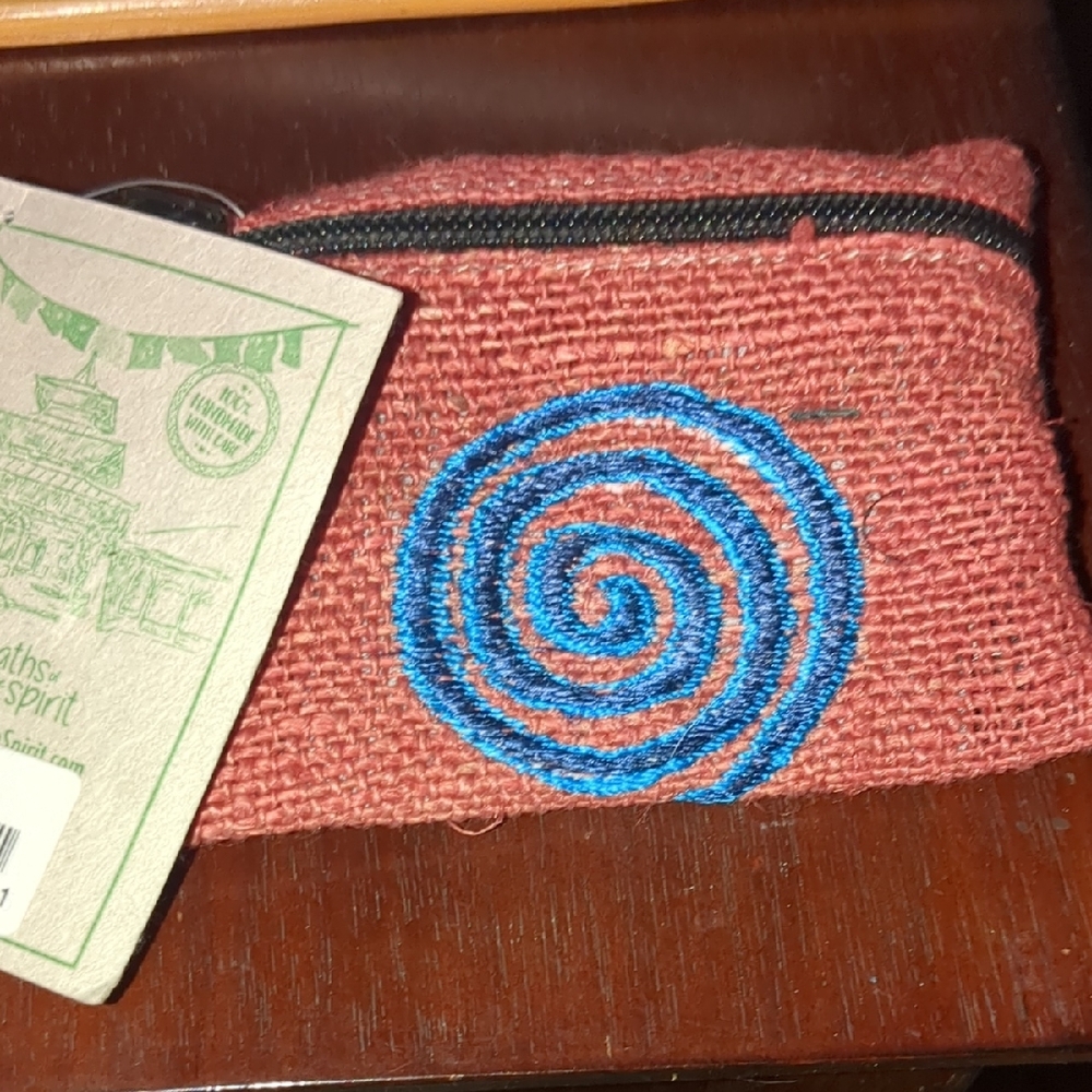 NWT Nepal Rust Spiral Coin Pouch